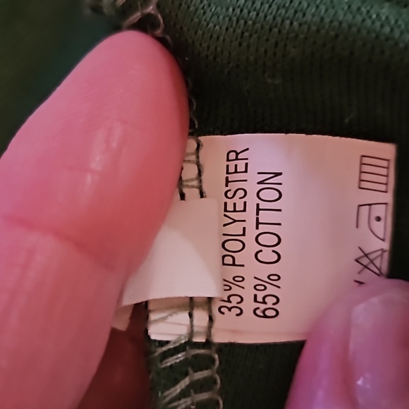 3/$30 Emerald Green Open Front Holiday Kimono - Picture 6 of 6